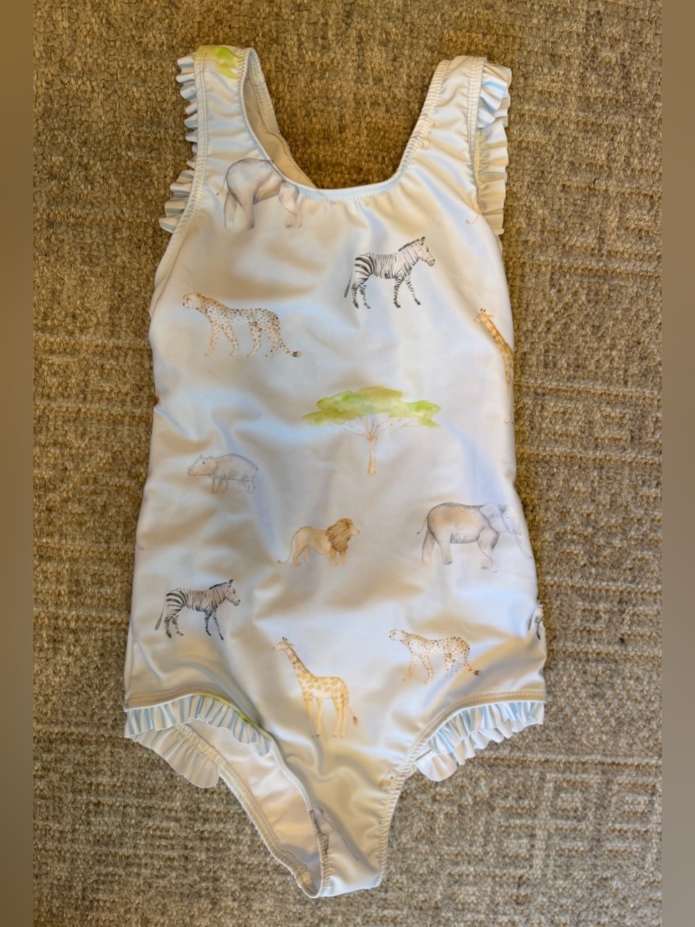 NWOT Sal & Pimenta African animal safari swimsuit size 12